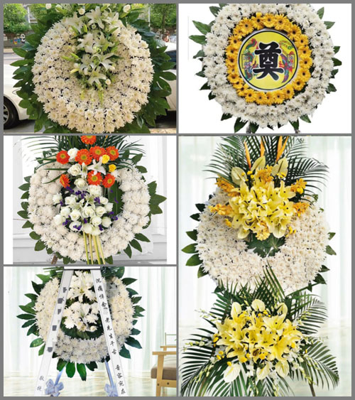 山西忻州五台县白家庄镇野场村花圈速递